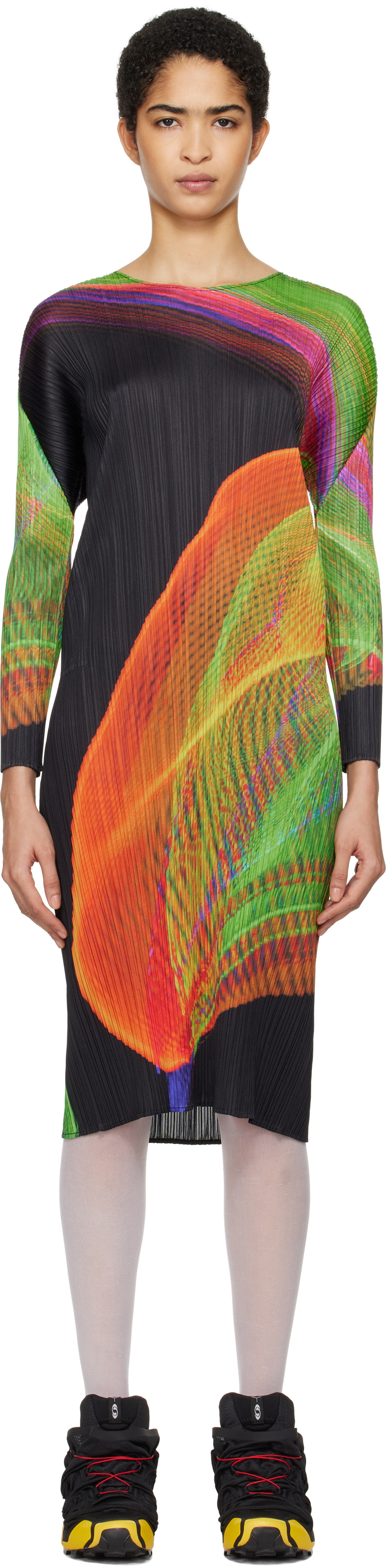 Shop Pleats Please Issey Miyake - Spectrum Pleated Maxi