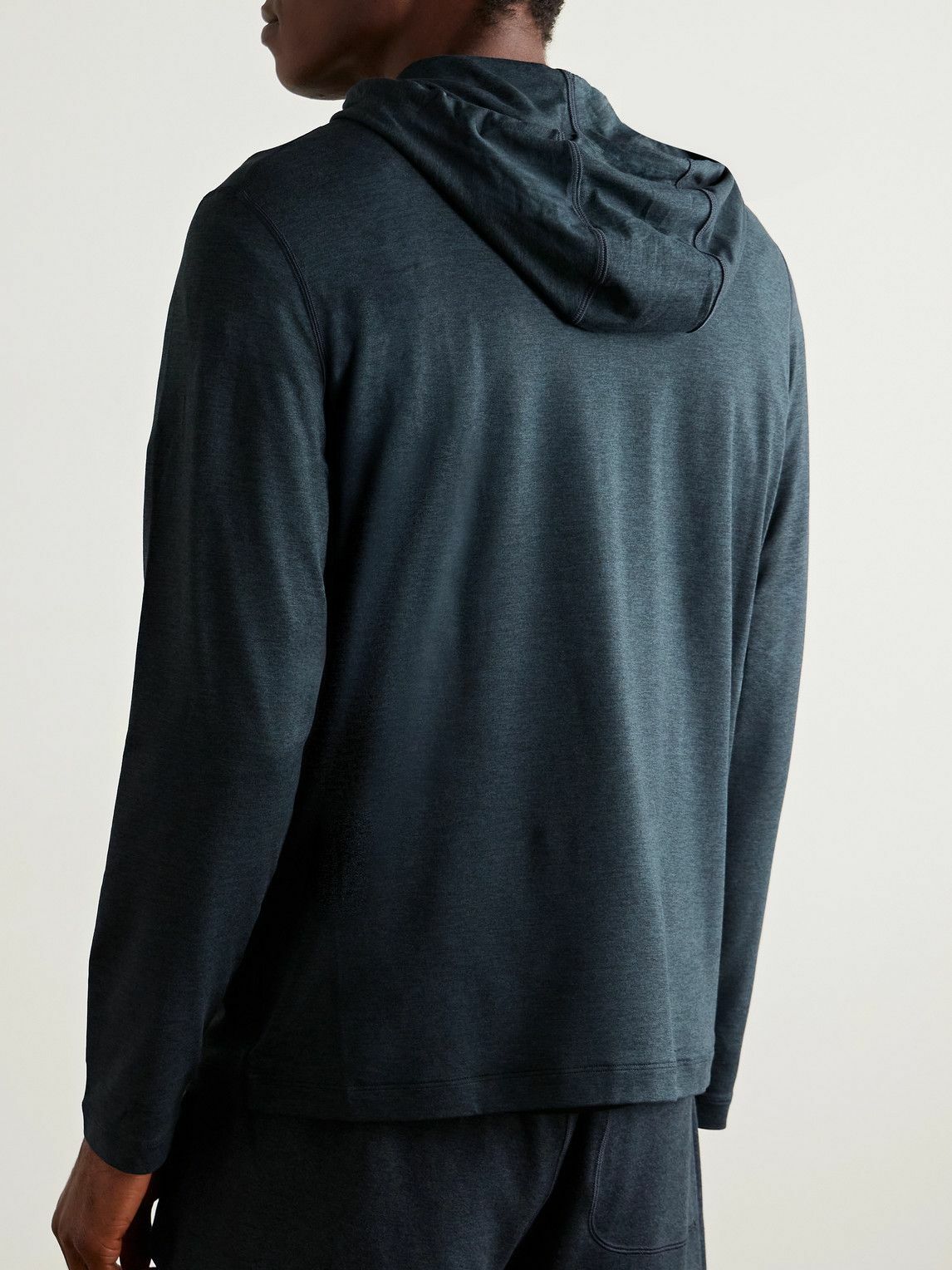 Lululemon - Stretch Recycled-Jersey Hoodie - Blue