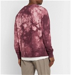 Nudie Jeans - Melvin Logo-Print Tie-Dyed Organic Loopback Cotton-Jersey Sweatshirt - Burgundy