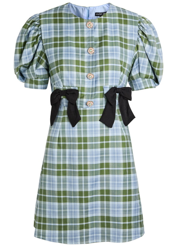 Photo: Sister Jane Foyer Checked Woven Mini Dress Green