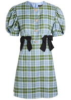 Sister Jane Foyer Checked Woven Mini Dress Green