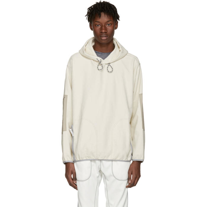 Photo: and Wander Off-White Pile Denim Hoodie