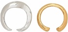 S_S.IL Gold & Silver Twist Bold Ring Set