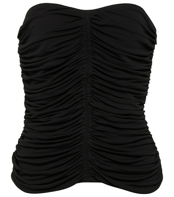 Photo: Saint Laurent Ruched jersey tube top