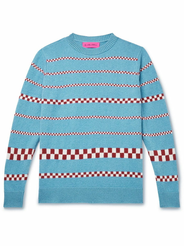 Photo: The Elder Statesman - Speed Intarsia Cashmere Sweater - Blue