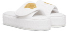 Versace White 'Versace Allover' Slippers