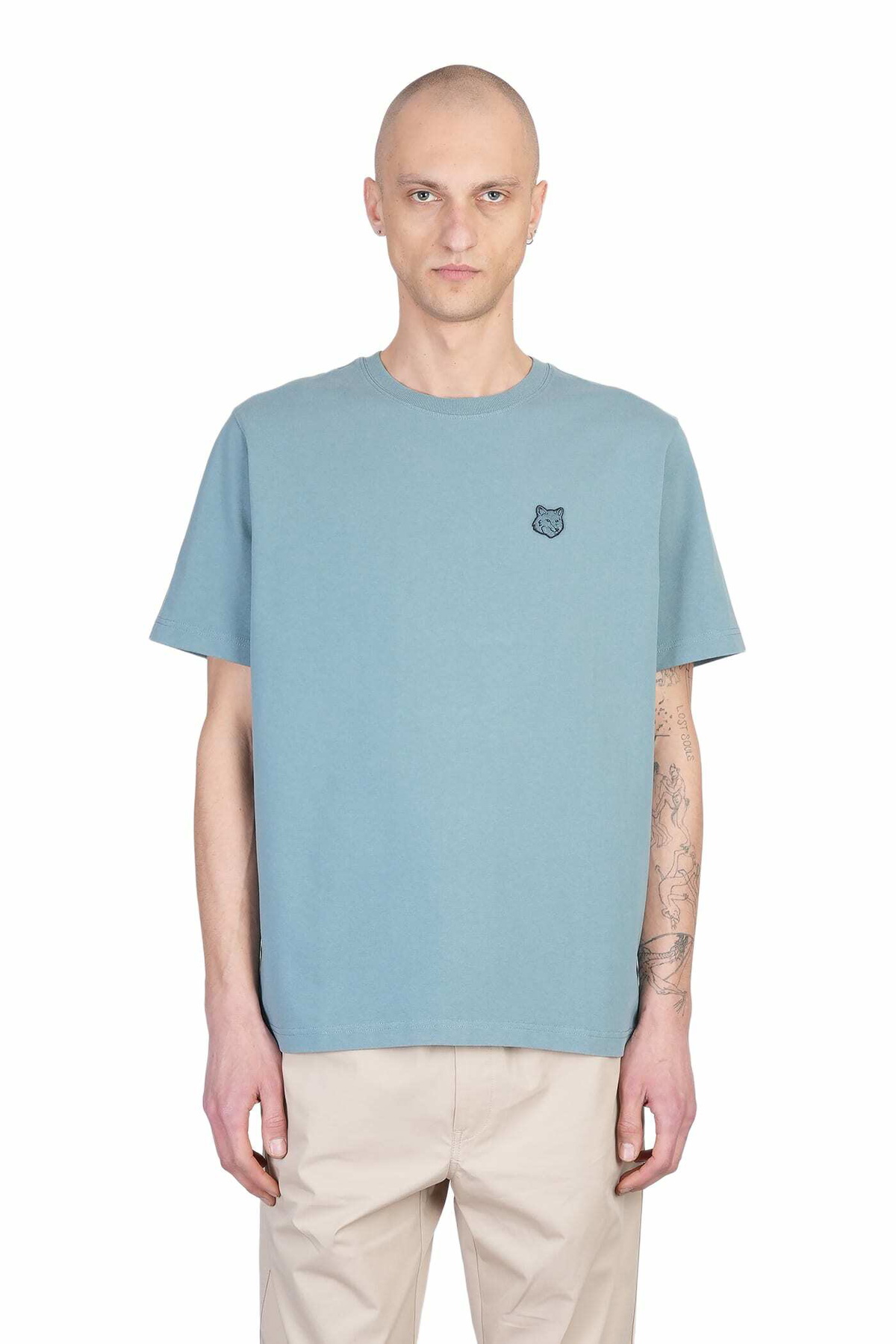 【関税込み】Maison Kitsune グリーン Sunset Postcard Tシャツ Maison Kitsuné Men's Sunset Postcard Comfort T-Shirt in