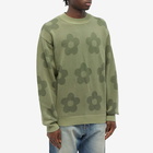 Kenzo Paris Men's Kenzo Flower Crew Knit in Sage Green