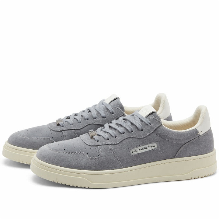 Photo: East Pacific Trade Men's Court Suede Sneakers in Grey