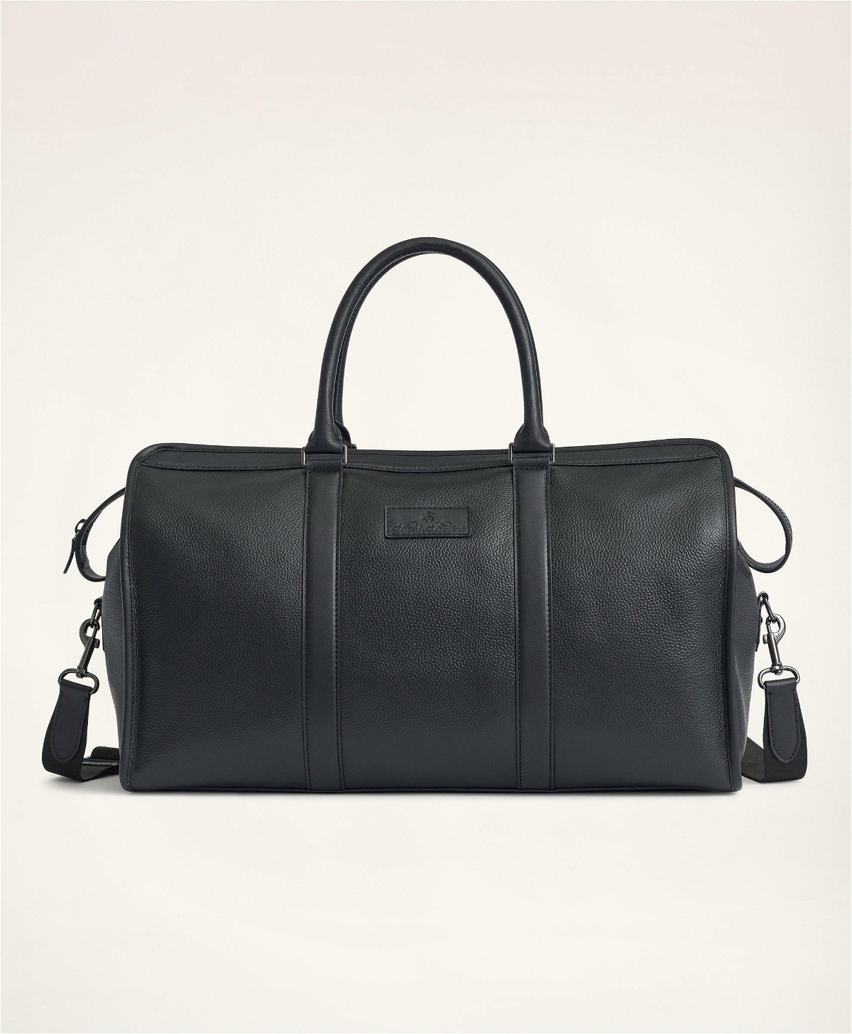 Photo: Brooks Brothers Men's Pebbled Leather Duffel Bag | Black