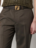 Fendi Rounded Ff Brown Mens Belt