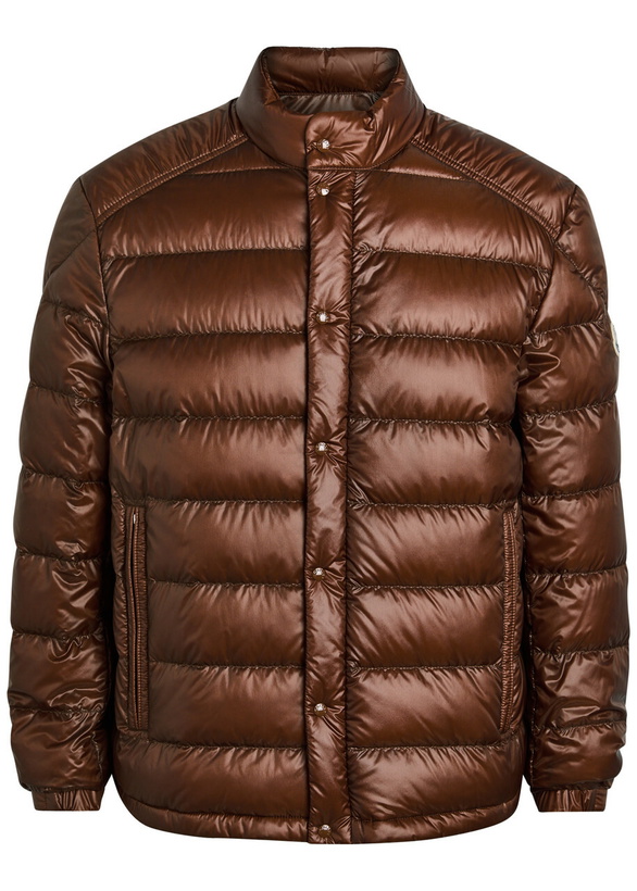 Photo: Moncler Selves Quilted Shell Jacket Brown