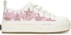 AMIRI White & Pink Stars Court Low Sneakers