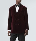 Brunello Cucinelli Pinstripe cotton velvet double-breasted blazer