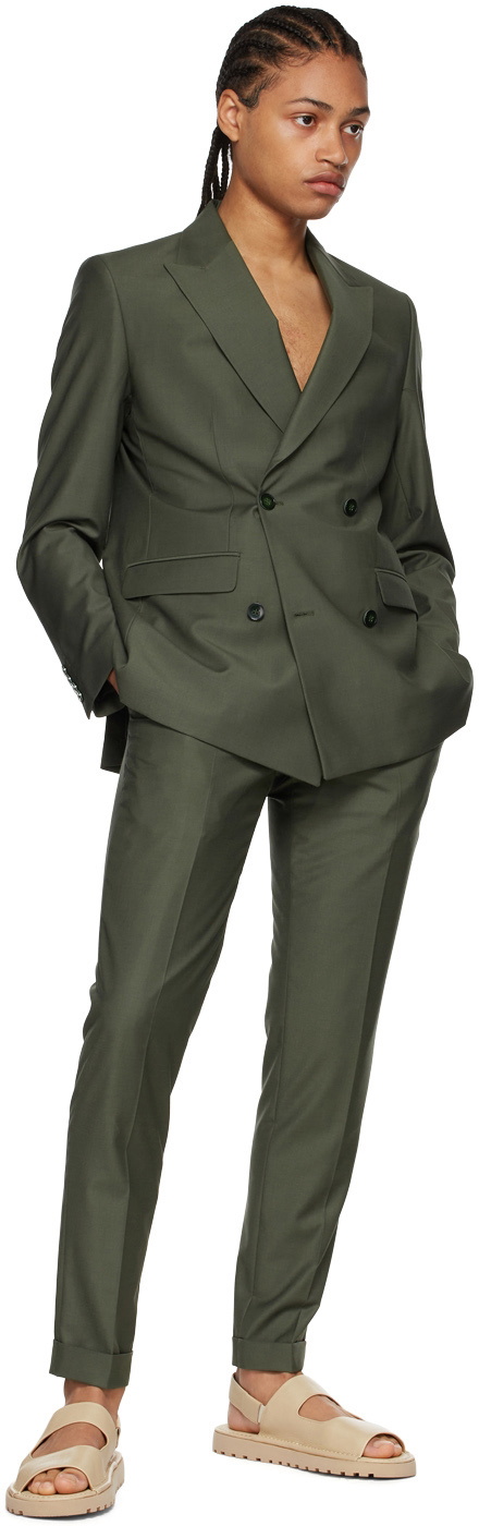 Lukhanyo Mdingi SSENSE Exclusive Green Wool Trousers