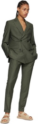 Lukhanyo Mdingi SSENSE Exclusive Green Wool Trousers