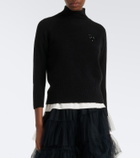 Simone Rocha Embellished cashmere turtleneck sweater