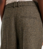 Saint Laurent Herringbone wool-blend Bermuda shorts