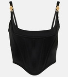 Versace Medusa '95 embellished satin bustier
