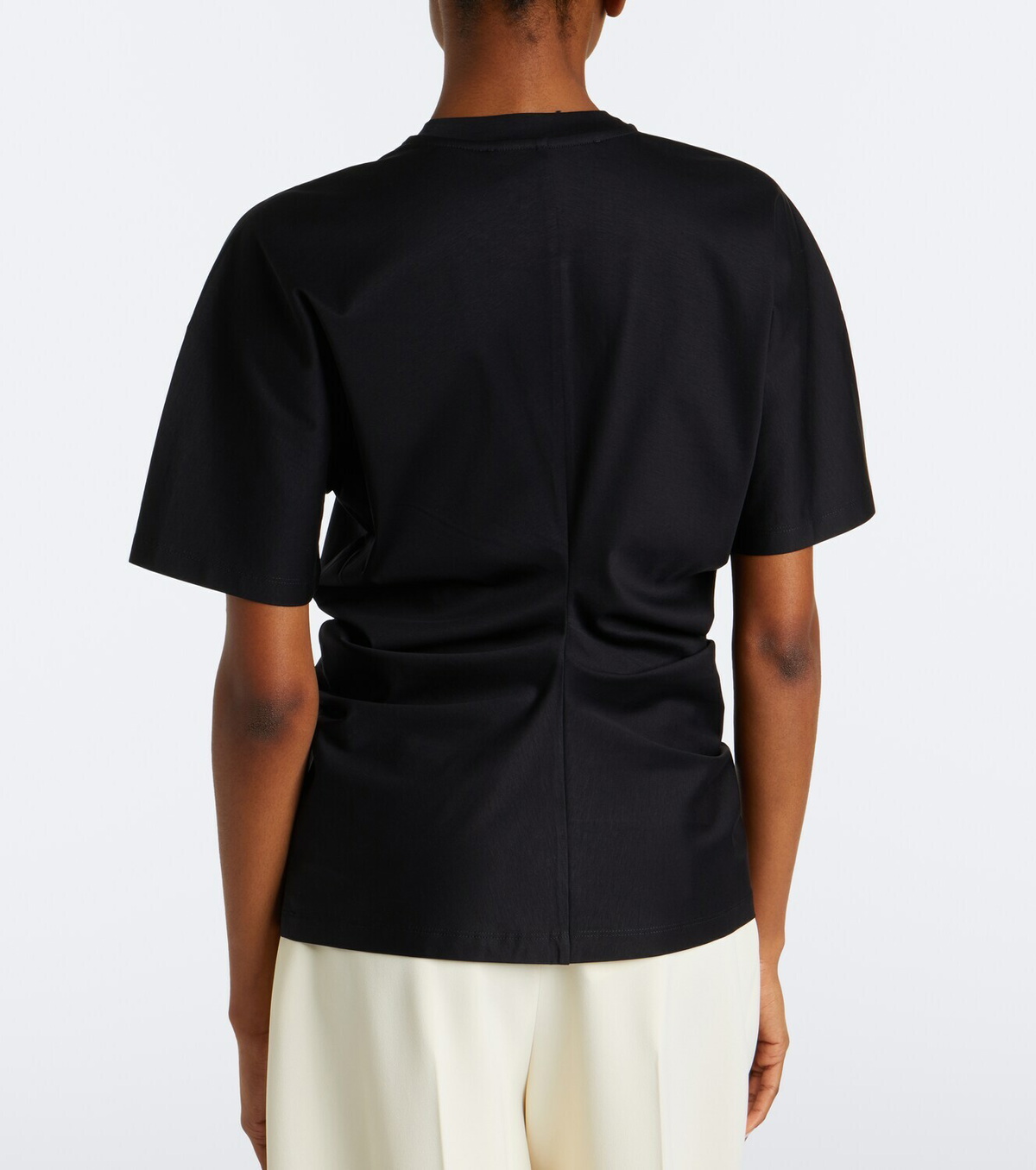 Róhe Gathered cotton and silk-blend t-shirt