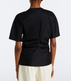 Róhe Gathered cotton and silk-blend t-shirt