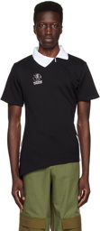 SPENCER BADU Black Twisted Golf Polo