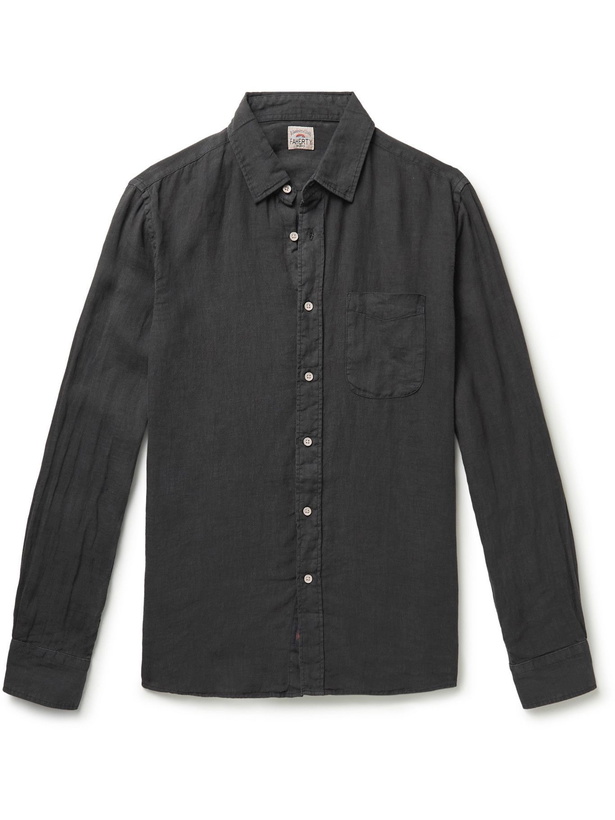 Photo: FAHERTY - Laguna Linen Shirt - Black