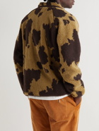 YMC - Beach Cow-Print Fleece Jacket - Brown