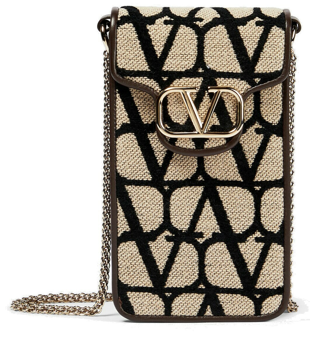 【VIP価格/関税送料込】VALENTINO Toile Iconographe Phone Case Valentino Garavani Locò Toile Iconographe phone pouch