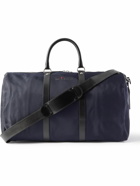 Kiton - Logo-Print Leather-Trimmed Shell Holdall