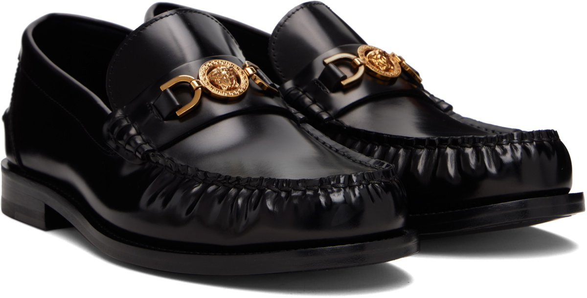 Versace Black Medusa '95 Leather Loafers