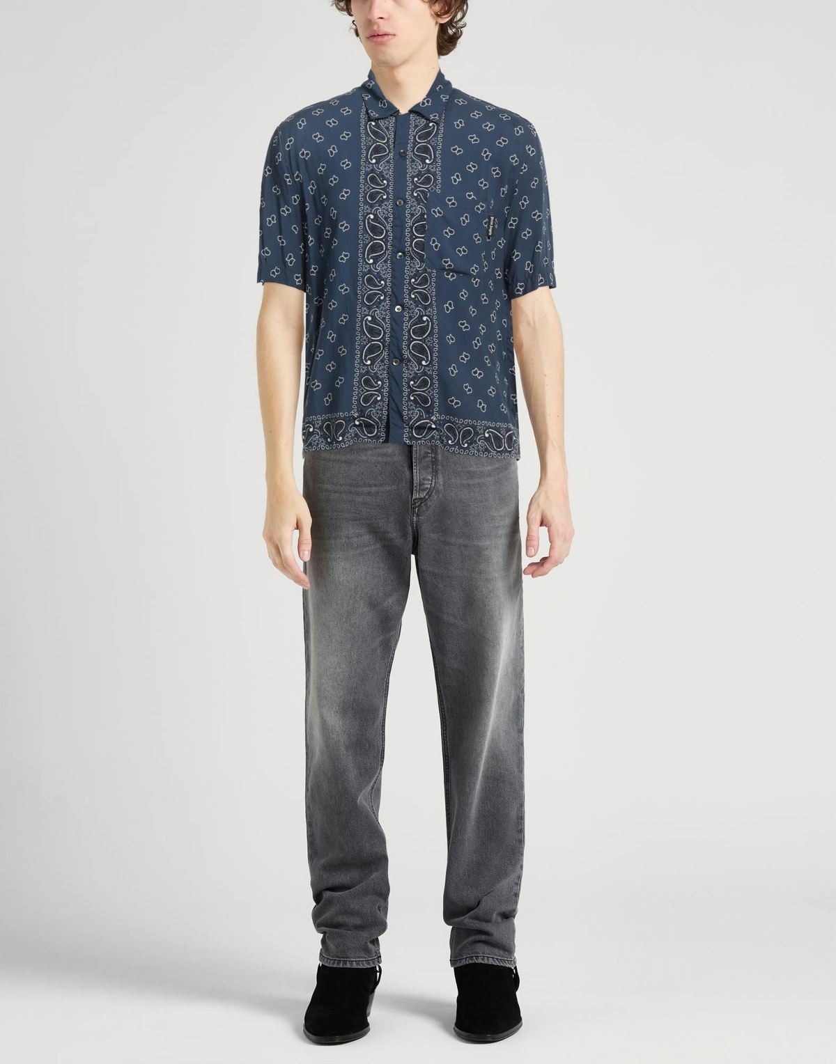 Palm Angels Mens Shirt in Navy