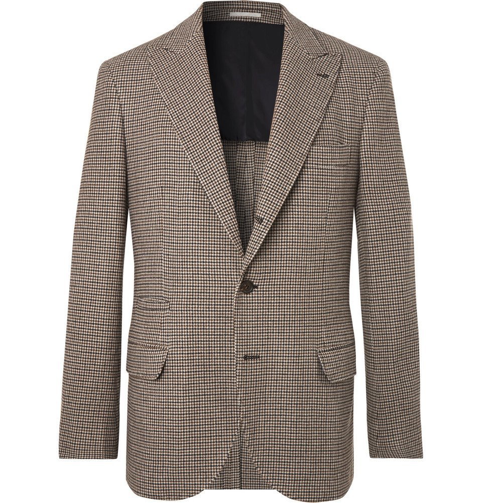 Brunello Cucinelli - Brown Alessio Houndstooth Wool and Cashmere-Blend ...