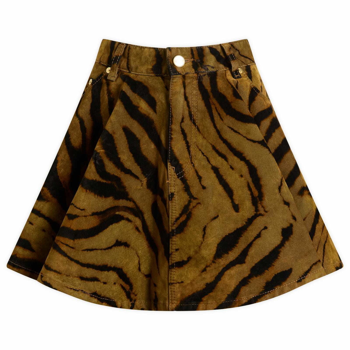 GANNI Stretch Striped Flounce Mini Skirt GANNI ガニー ミニスカート