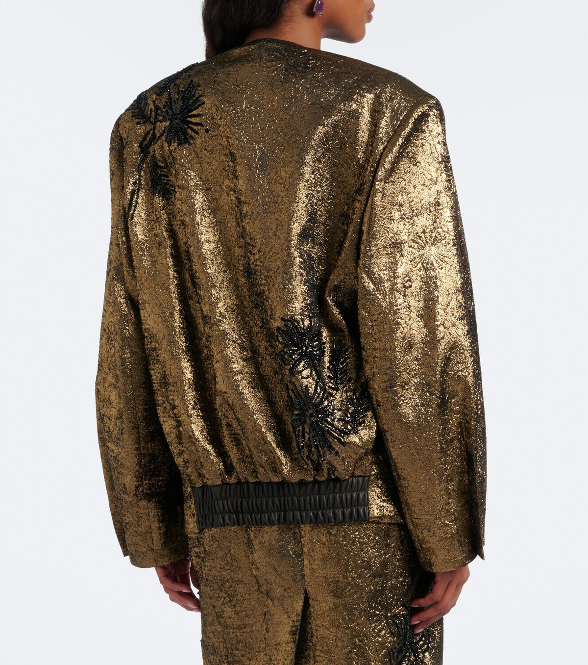Jacques Wei Embellished brocade blazer
