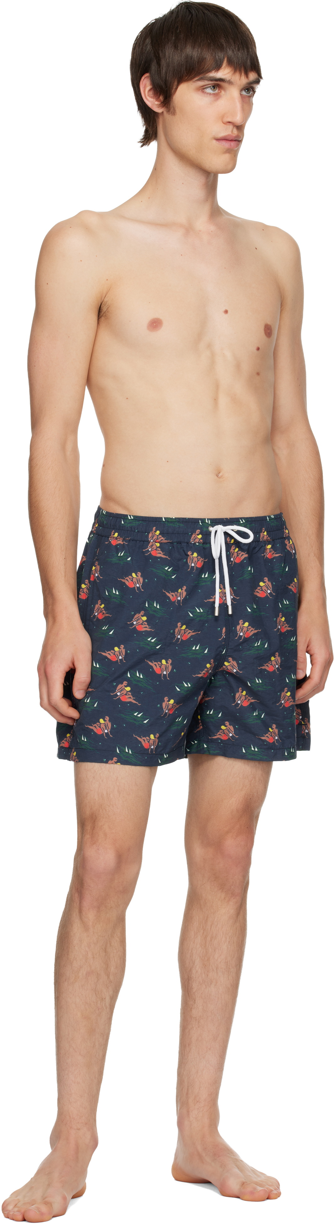 Drake's Navy Bathers Swim Shorts