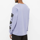 Awake NY Men's Long Sleeve Block Out Logo T-Shirt in Lavender