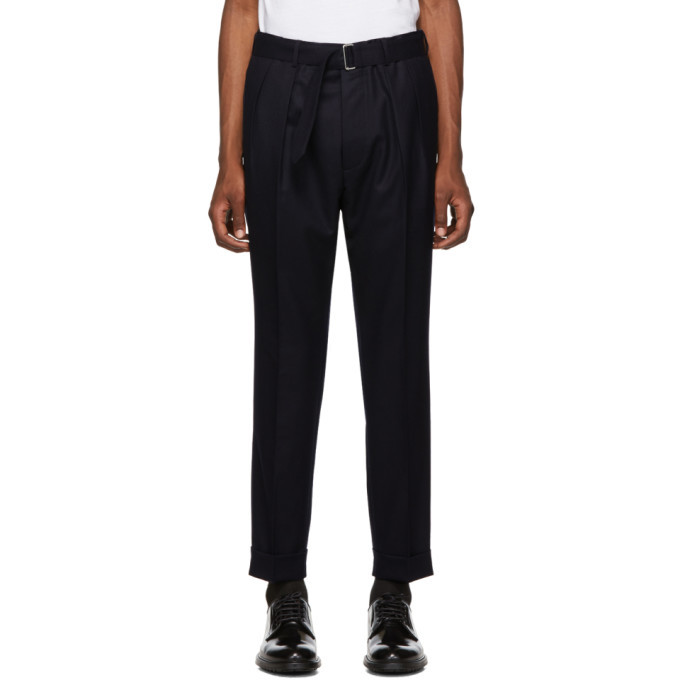 Photo: Officine Generale Navy Flannel Pierre Trousers