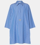 Valentino VGold striped cotton poplin shirt dress