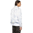 Off-White White and Blue Denim Slim Arrows Jacket