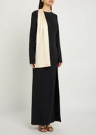 Armarium Dublina Scarf-effect Stretch-crepe Maxi Dress Black