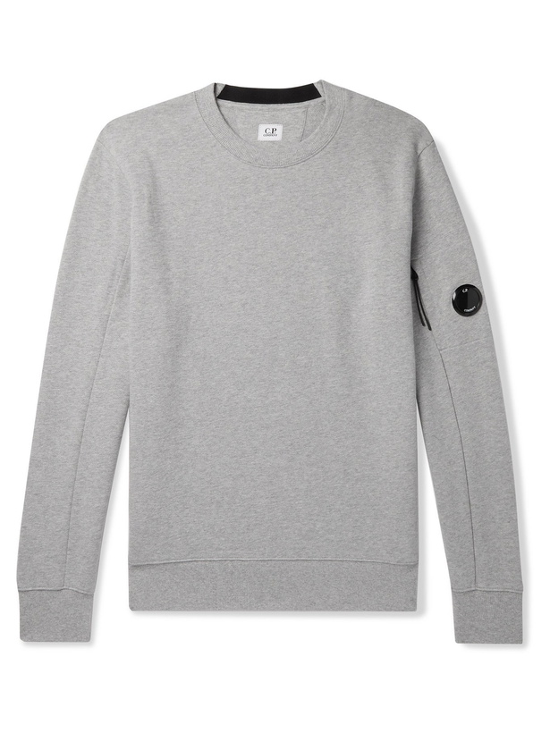 Photo: C.P. COMPANY - Logo-Appliquéd Fleece-Back Cotton-Jersey Sweatshirt - Gray