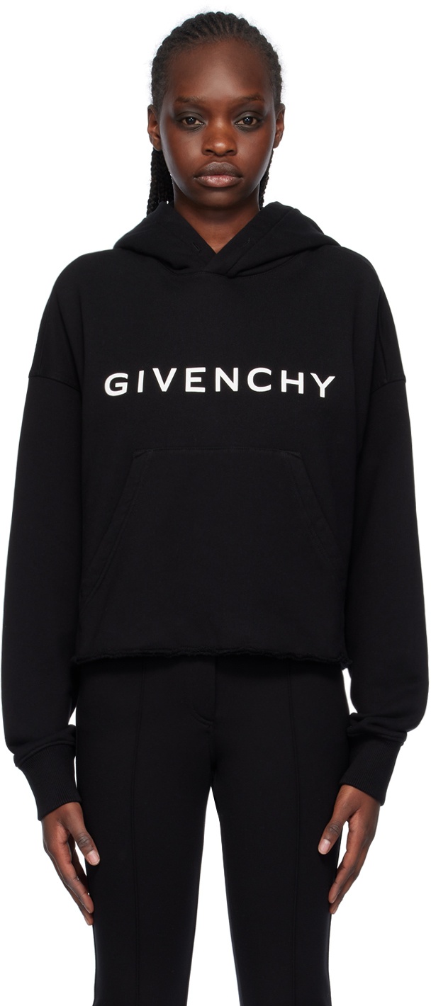 Photo: Givenchy Black Cropped Hoodie