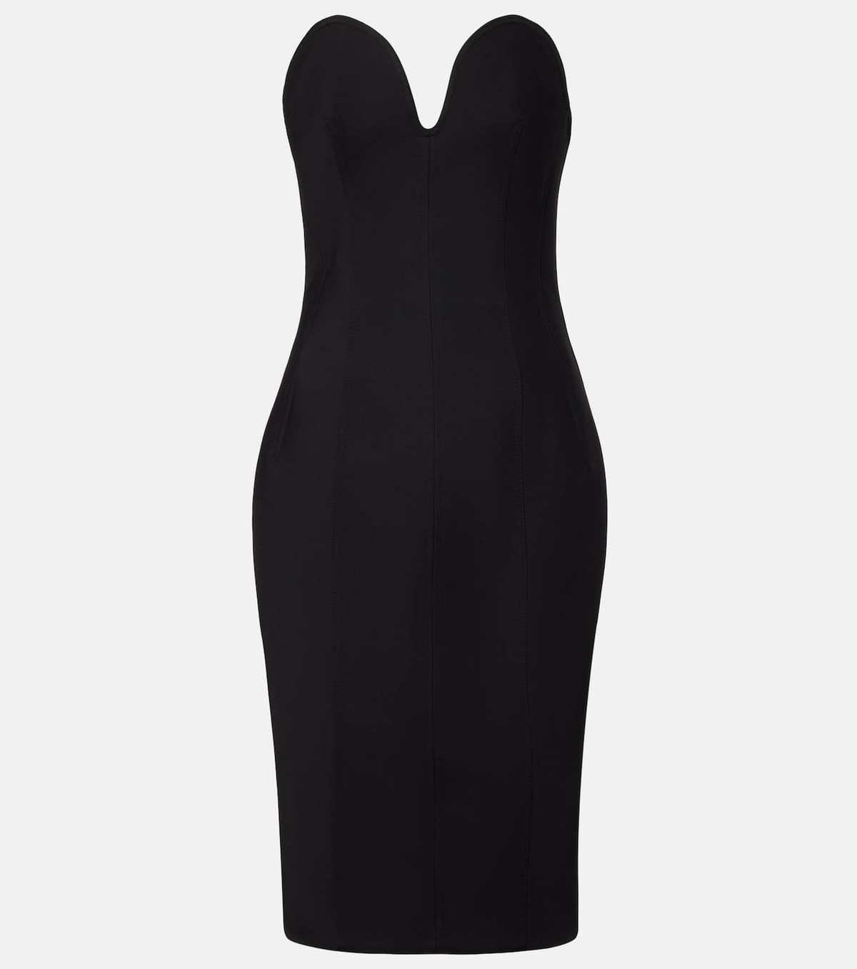 Bottega Veneta Strapless wool midi dress