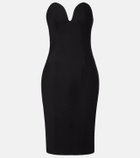 Bottega Veneta Strapless wool midi dress