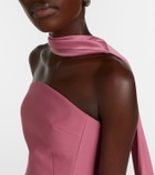 Solace London Mae satin-paneled bustier gown