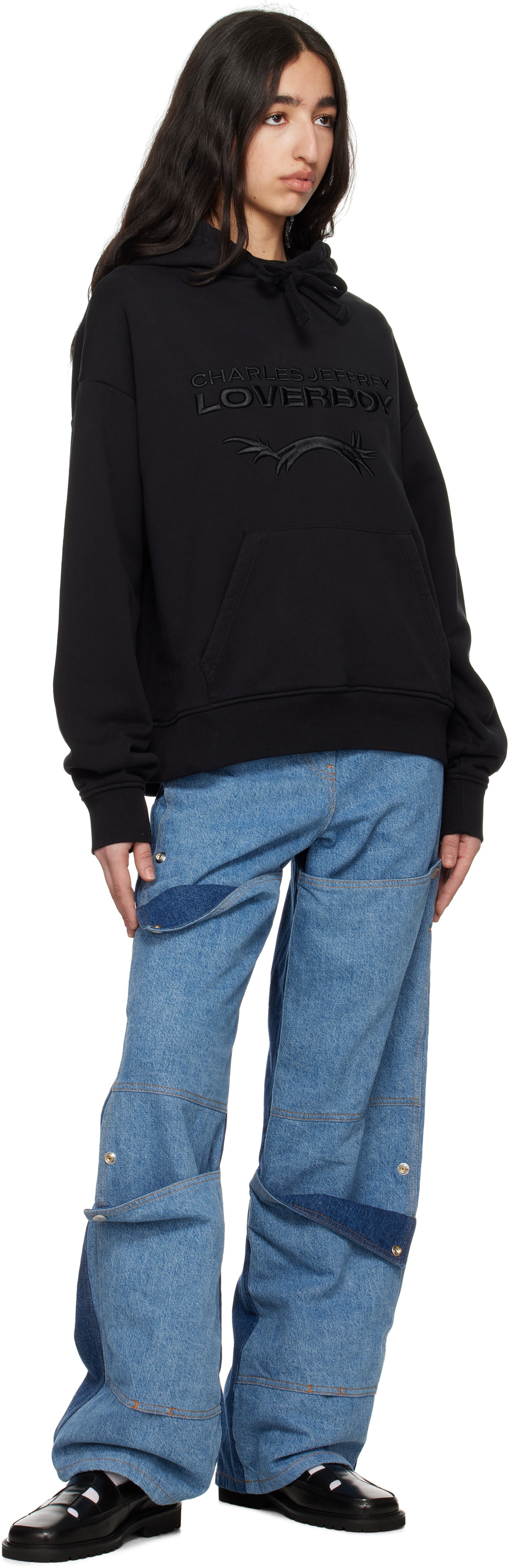 Charles Jeffrey LOVERBOY Black Logo Hoodie