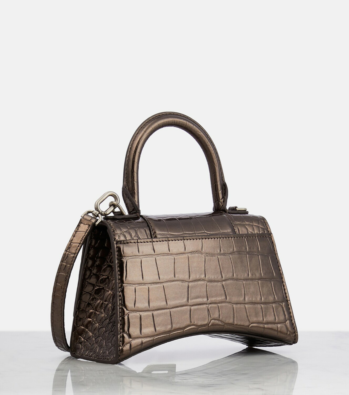 Balenciaga Hourglass XS croc-effect leather tote bag Balenciaga Balenciaga Hourglass XS croc-effect leather tote bag Balenciaga