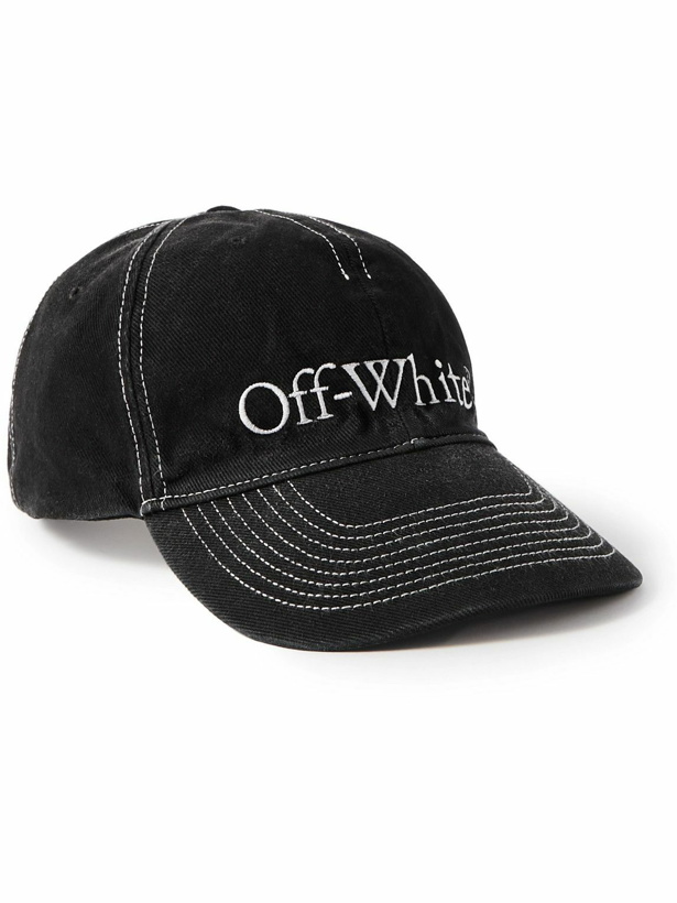 Photo: Off-White - Logo-Embroidered Cotton-Gabardine Baseball Cap