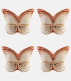 Bordallo Pinheiro Set of 4 ceramic bread plates by Claudia Schiffer